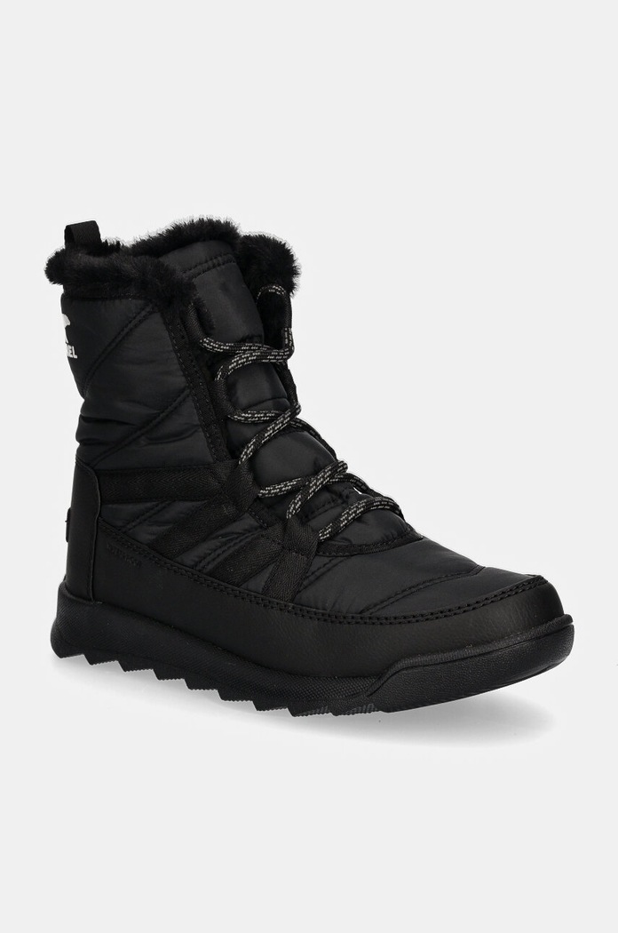 Sorel śniegowce WHITNEY II PLUS LACE WP imitacja skóry licowej czarny 2088241010