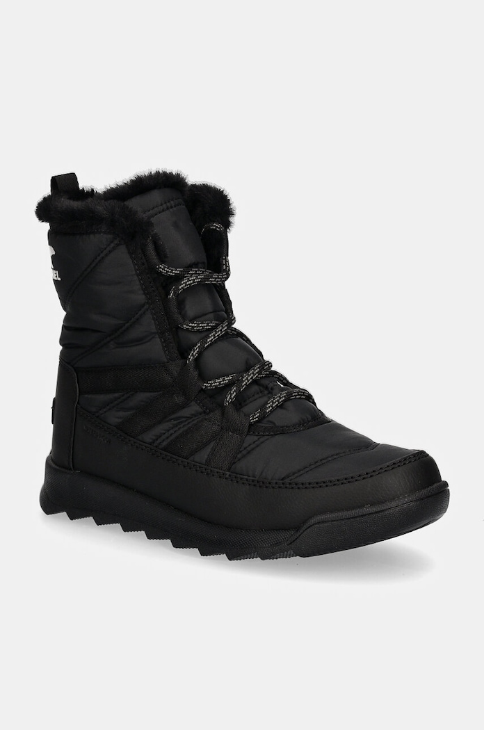 Sorel śniegowce WHITNEY II PLUS LACE WP imitacja skóry licowej czarny 2088241010