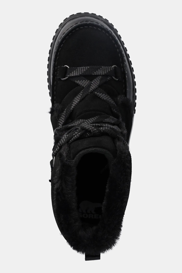 Sorel śniegowce skórzane ONA AVE ALPINE BOOT WP czarny 2088311010