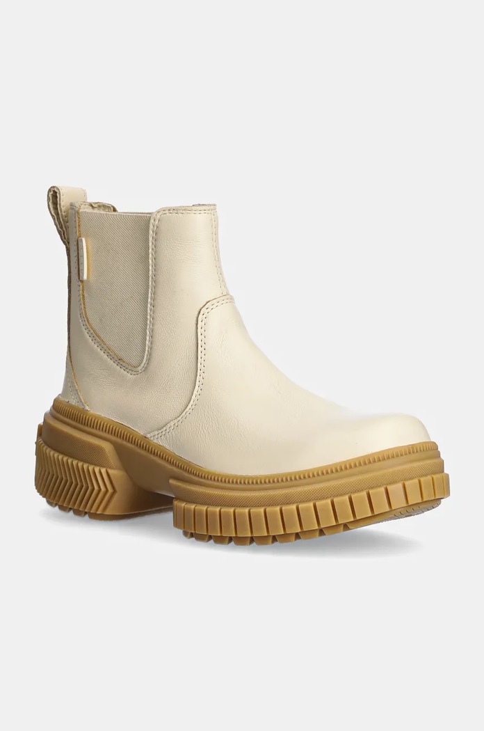 Kožené kotníkové boty Sorel ONA AVE CHELSEA BOOT WP textilní béžová 2102161292