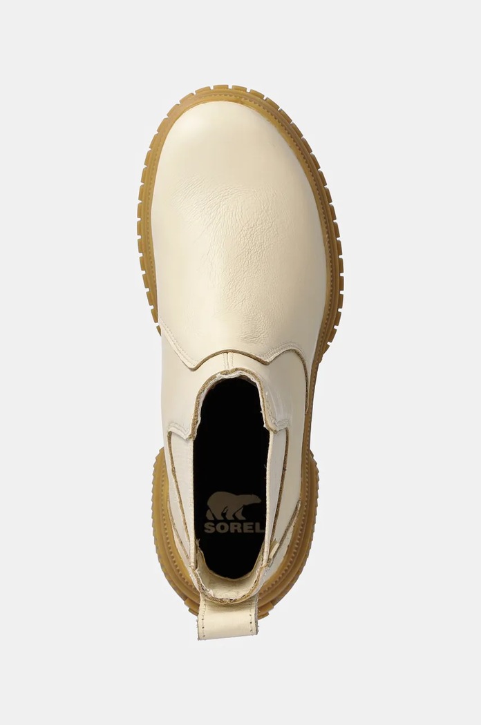Kožené kotníkové boty Sorel ONA AVE CHELSEA BOOT WP béžová 2102161292