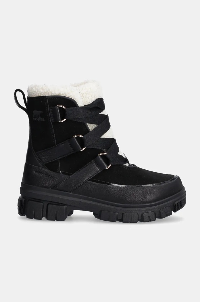 Semišové boty Sorel TORINO V RESORT WP OUTDR 2106711010 černá AW24