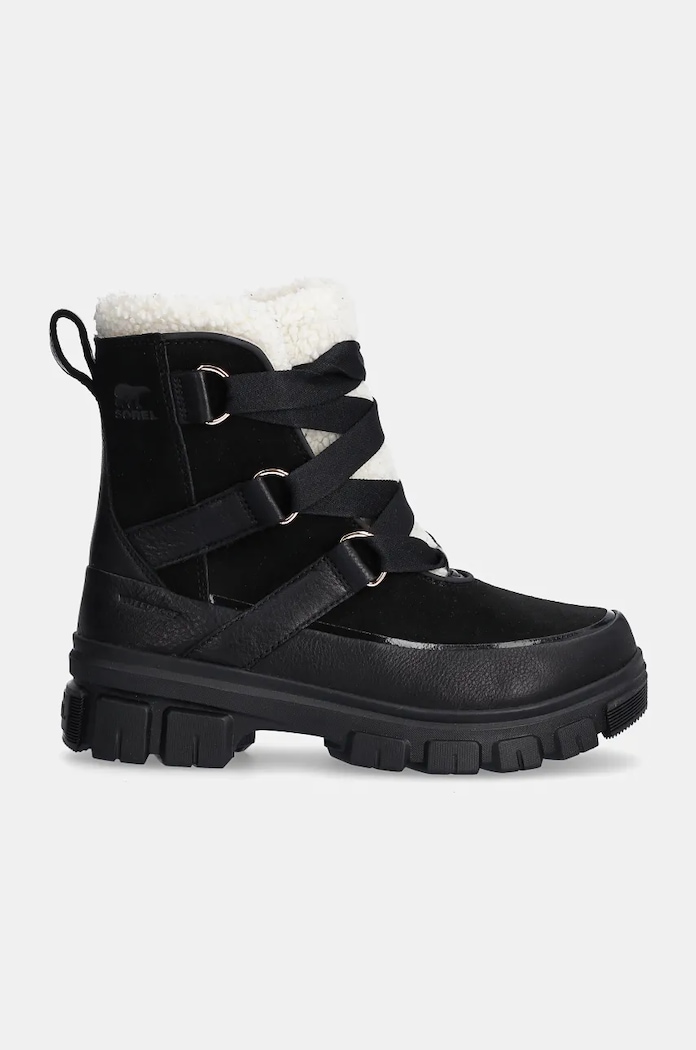 Semišové boty Sorel TORINO V RESORT WP OUTDR 2106711010 černá AW24