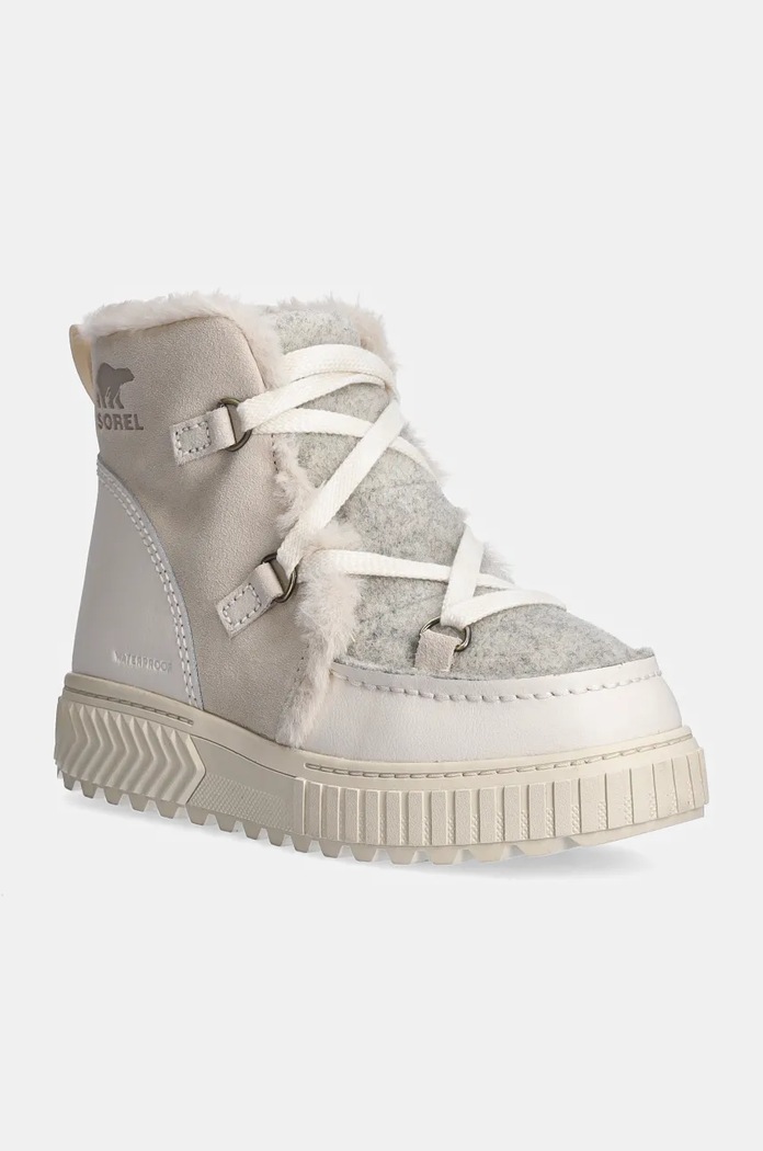 Semišové snehule Sorel ONA AVE ALPINE BOOT WP F semišová koža béžová 2109381191