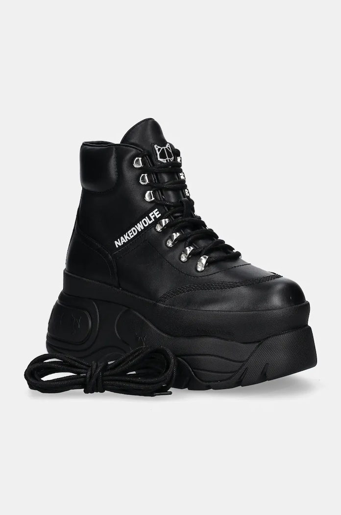 Naked Wolfe bőr cipő Spike nappa bőr fekete Spike.Black