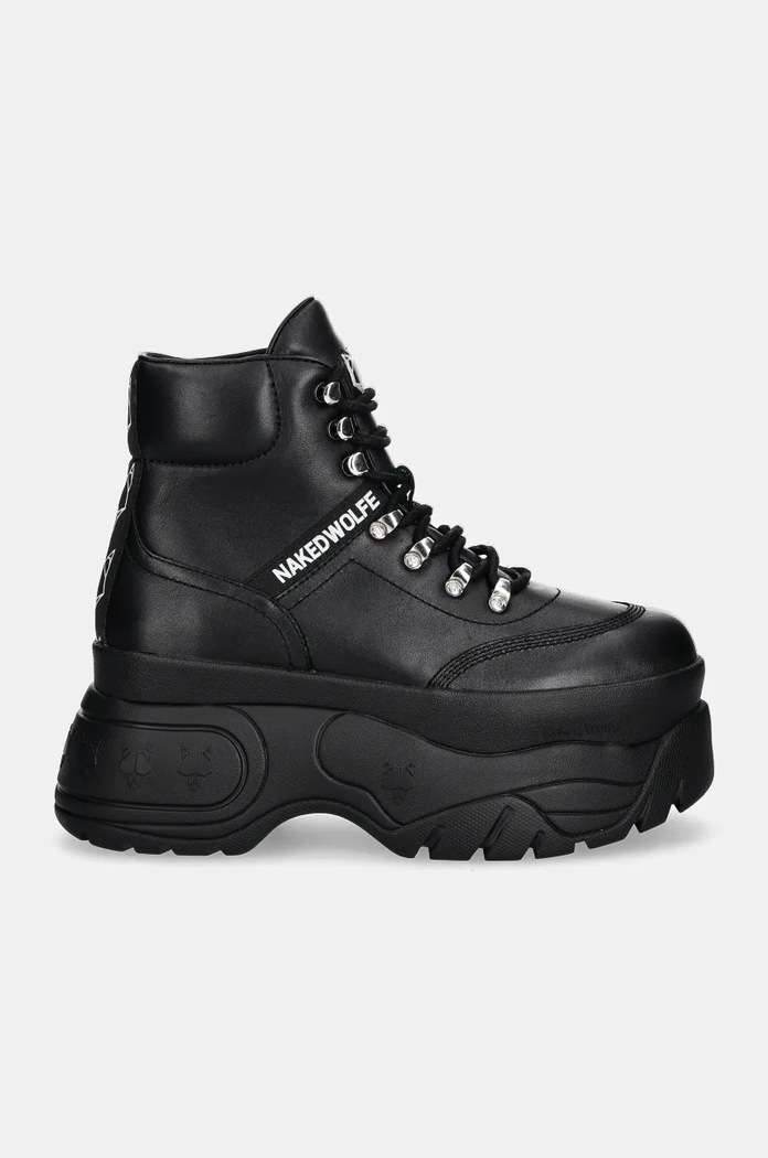 Naked Wolfe bőr cipő Spike Spike.Black fekete AW24