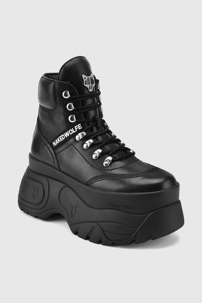 Naked Wolfe ghete de piele Spike Spike.Black negru SS26