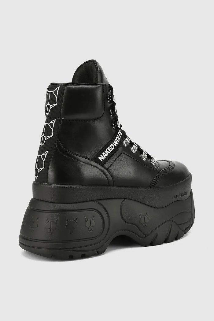 Scarpe Naked Wolfe scarpe in pelle Spike Spike.Black nero