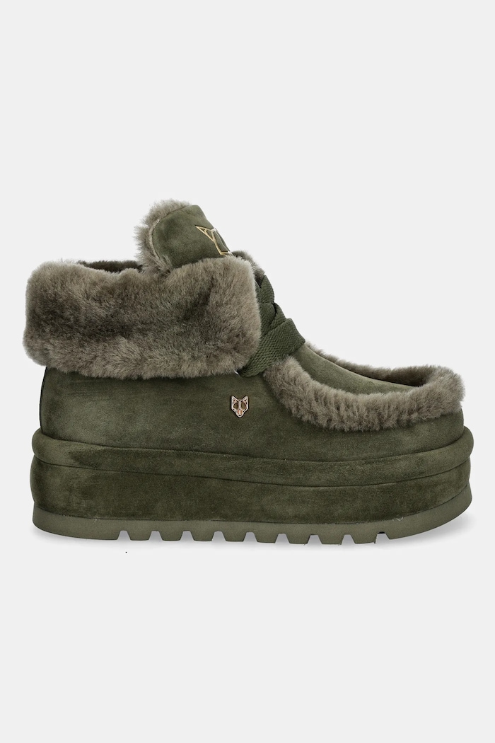 Naked Wolfe śniegowce zamszowe Bambi Bambi.Dark.Olive zielony AW24