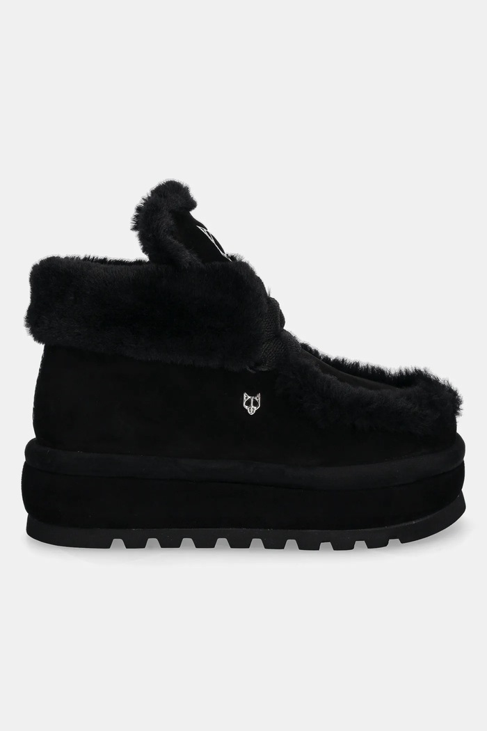 Semišové sněhule Naked Wolfe Bambi Bambi.Black černá AW24