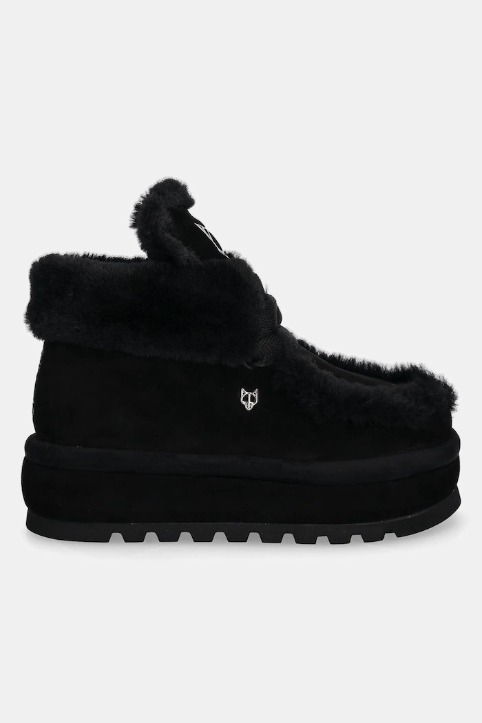 Semišové sněhule Naked Wolfe Bambi Bambi.Black černá AW24