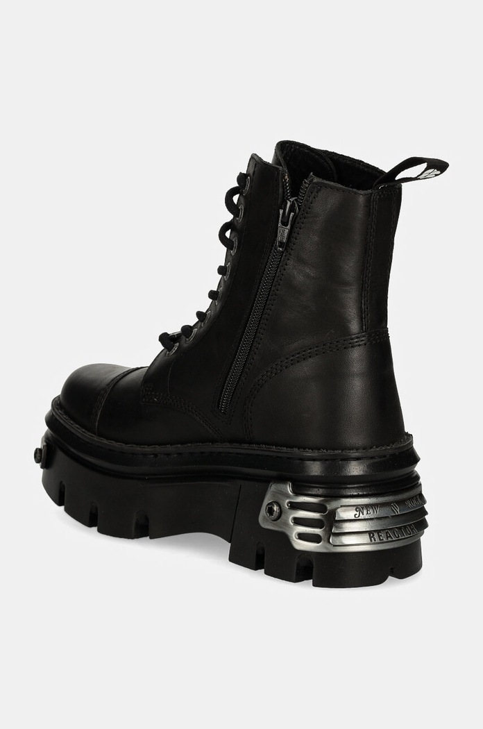 Obuwie New Rock workery skórzane CRUST NEGRO + REACTOR NEGRO M.WALL083CCT.S12 czarny