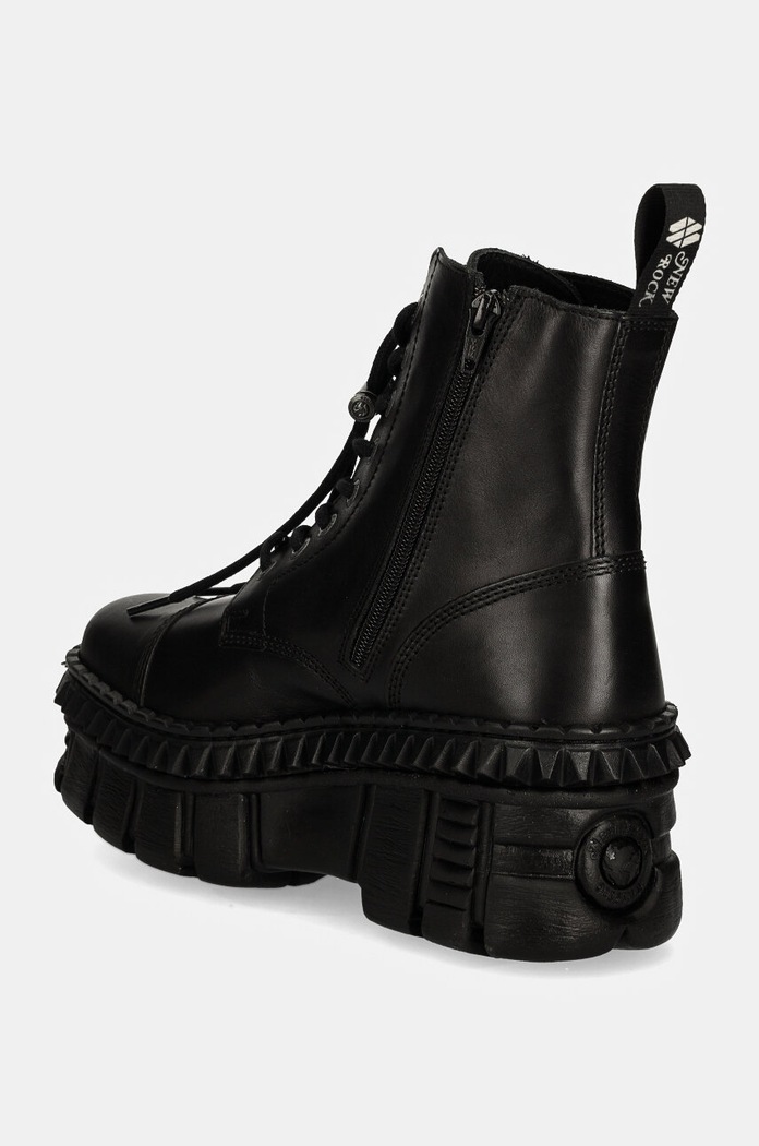 Обувки Кожени кубинки New Rock CRUST NEGRO + TOWER CASCO NEGRO M.WALL083CCT.S6 черен