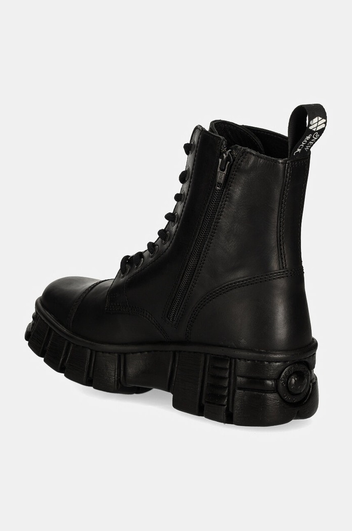Încălțăminte New Rock bocanci de piele CRUST NEGRO + TOWER CASCO NEGRO M.WALL083CCT.S7 negru