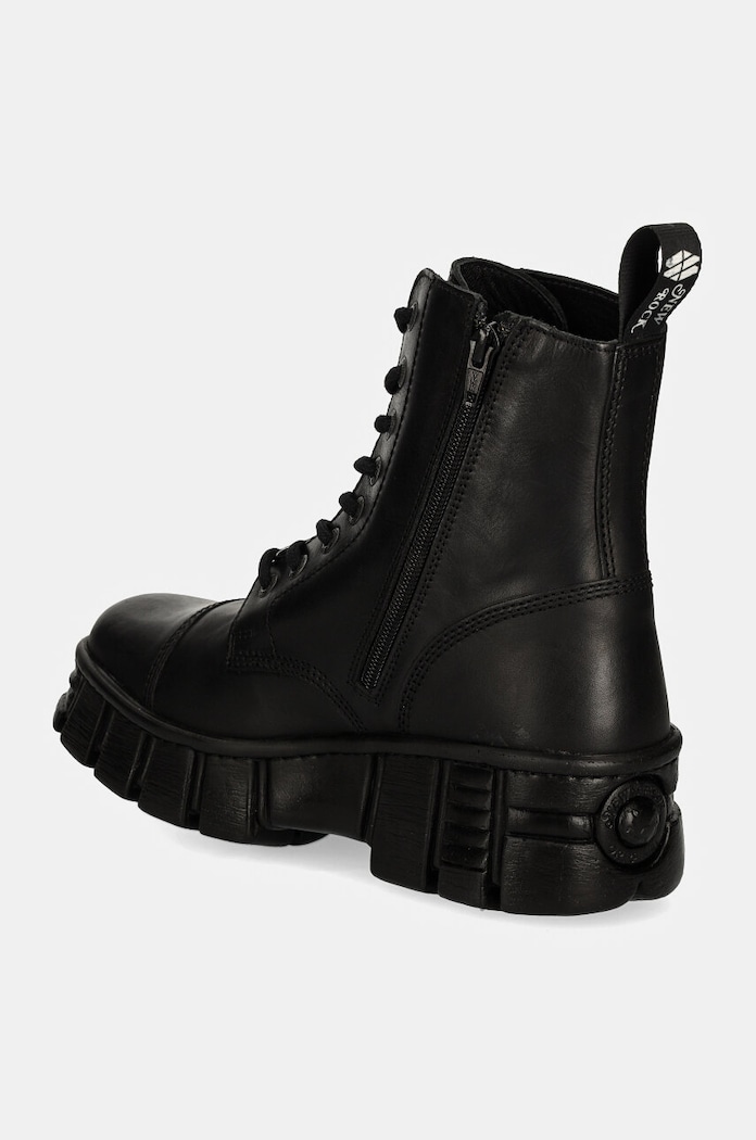Încălțăminte New Rock bocanci de piele CRUST NEGRO + TOWER CASCO NEGRO M.WALL083CCT.S7 negru