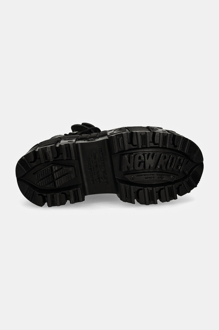 New Rock leather sneakers CRUST NEGRO + TANK CASCO NEGRO M.WALL106.S12 black