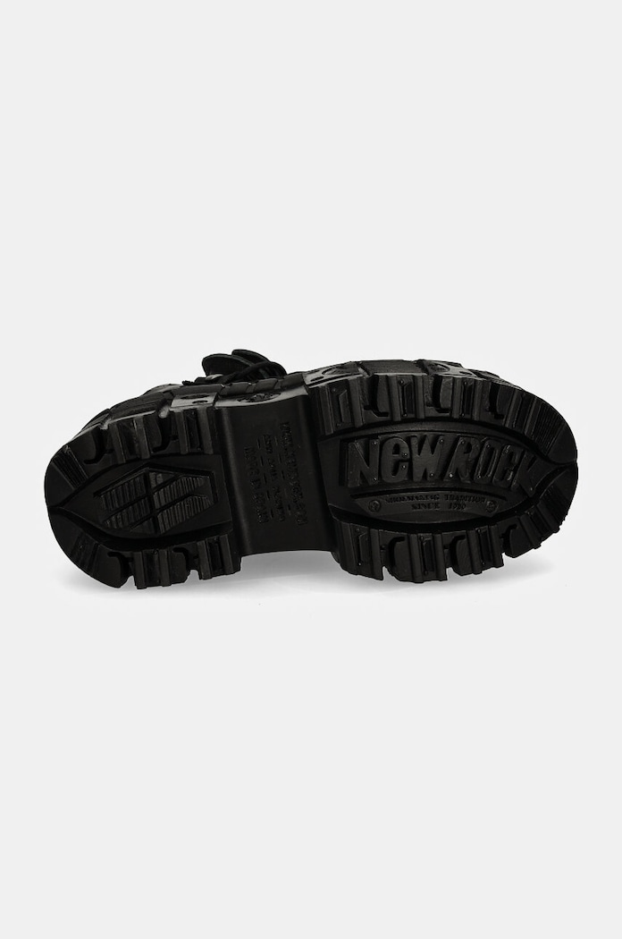 New Rock leather sneakers CRUST NEGRO + TANK CASCO NEGRO M.WALL106.S12 black