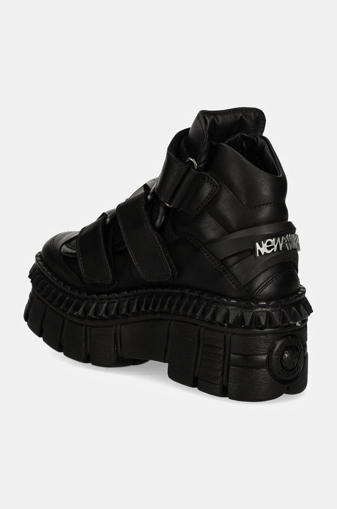 Παπούτσια Δερμάτινα sneakers New Rock CRUST NEGRO NEGRO + TOWER CASCO NEGRO M.WALL285.S3 μαύρο