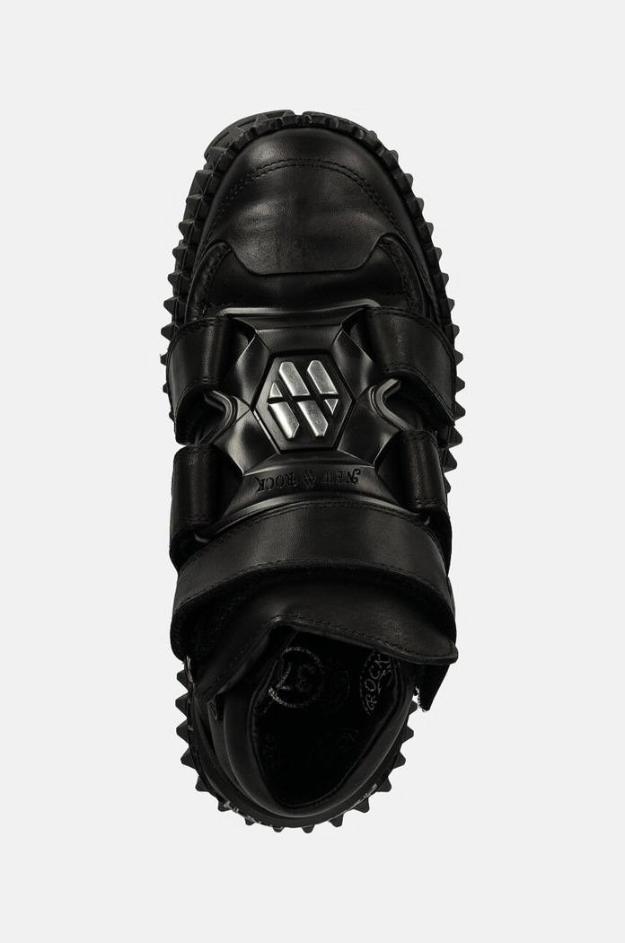Δερμάτινα sneakers New Rock CRUST NEGRO NEGRO + TOWER CASCO NEGRO μαύρο M.WALL285.S3