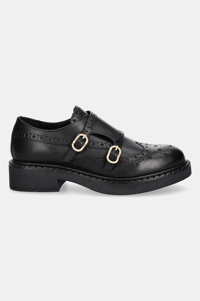 Кожени половинки обувки Twinset 242TGT092.00006 черен AW24