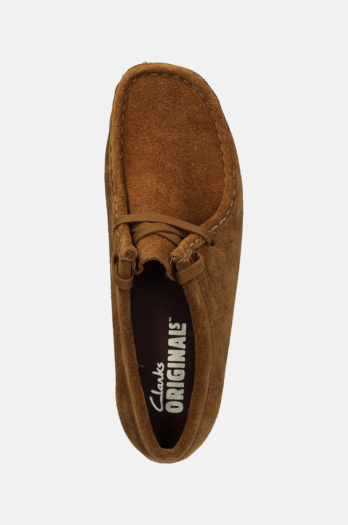 Semišové polobotky Clarks Originals Wallabee hnědá 26168668