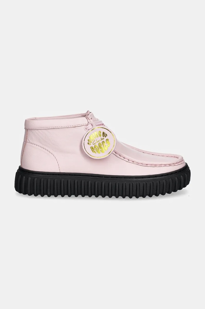 Шкіряні туфлі Clarks Originals CUR Torhill Hi 26180975 рожевий AW24