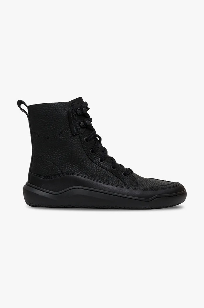 Vivobarefoot botki skórzane GOBI BOOT płaski czarny 203431