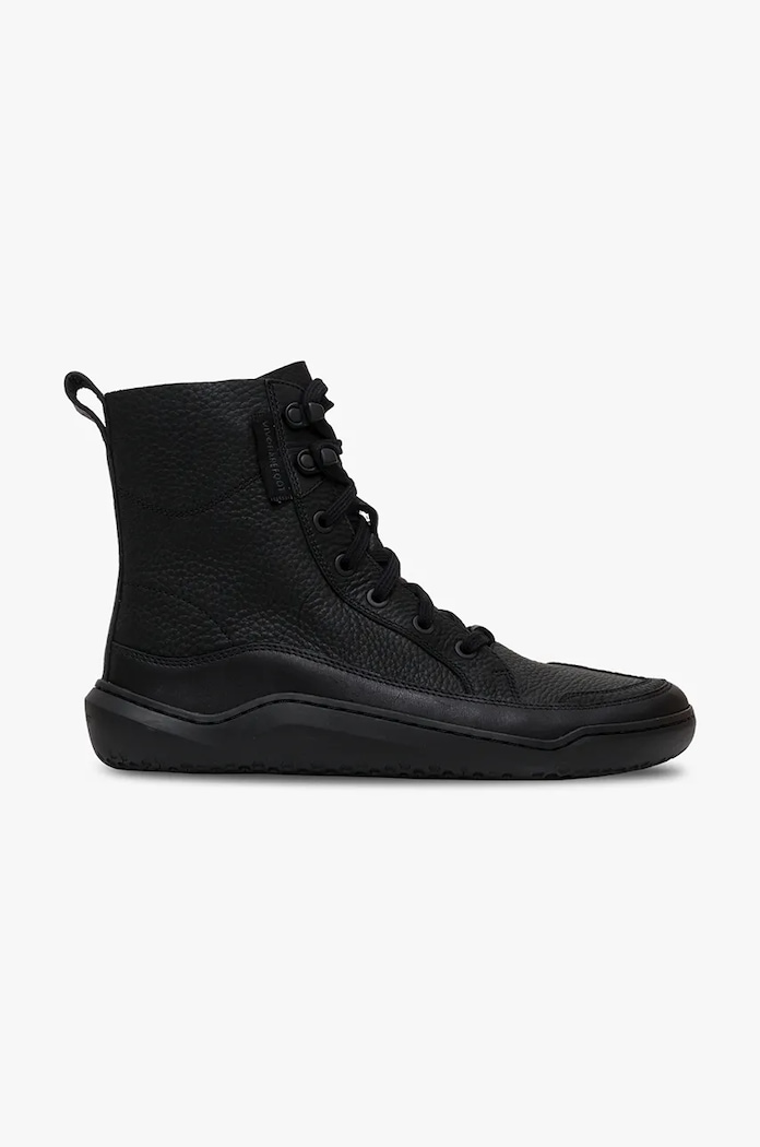 Vivobarefoot botki skórzane GOBI BOOT płaski czarny 203431