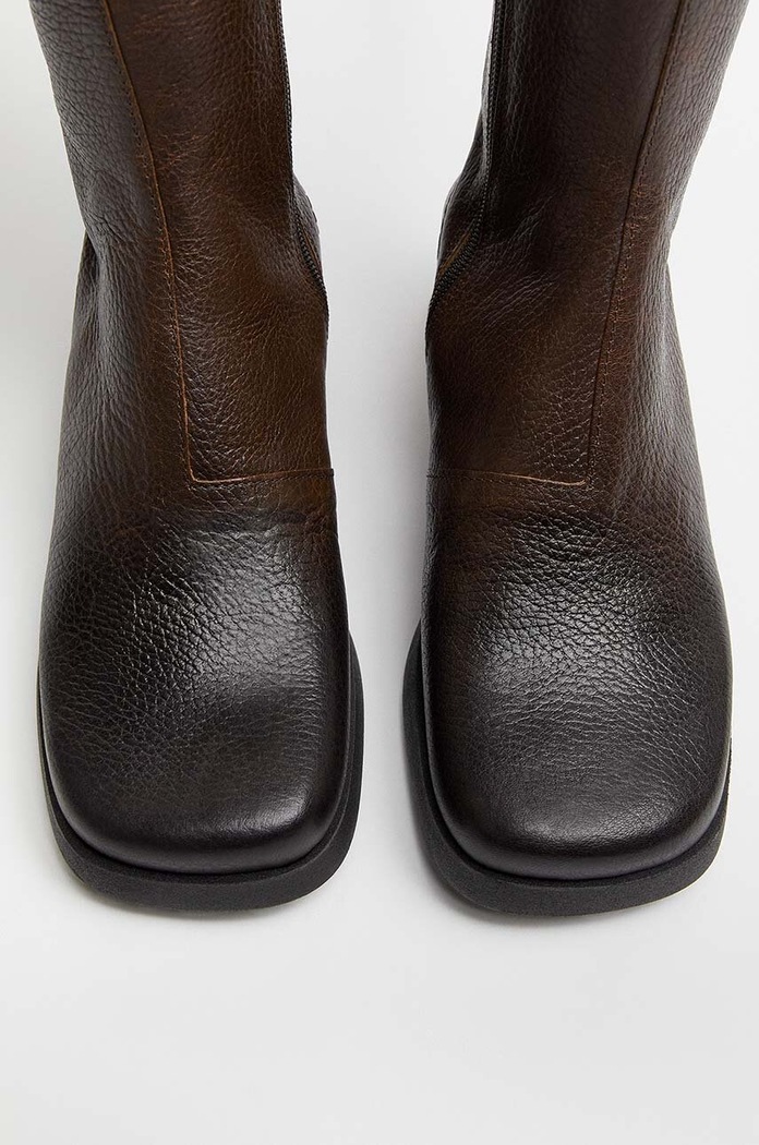 Δερμάτινες μπότες Miista Brunilhda E8.3785 καφέ AW24