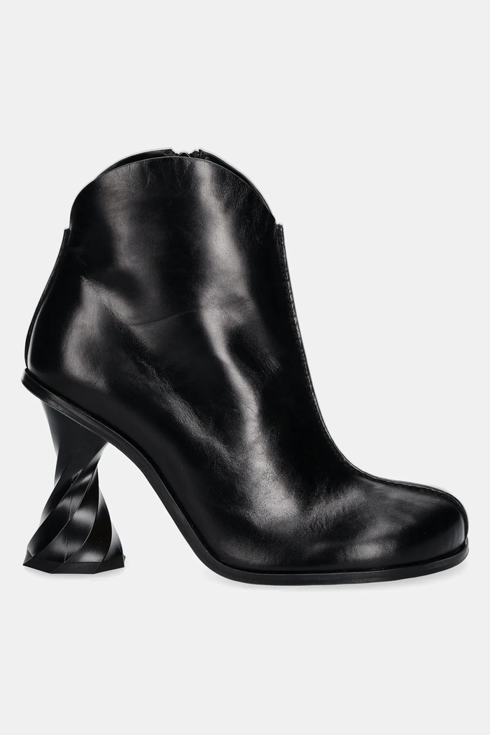 Кожени боти JW Anderson Twist Heel ANW43211A.999 черен AW24