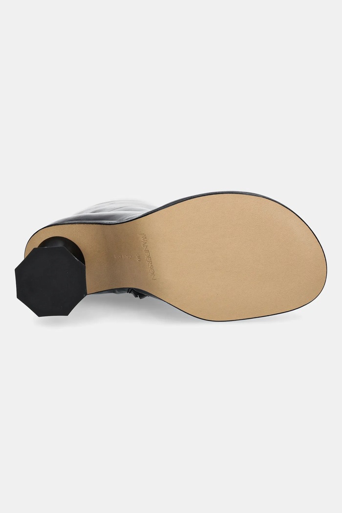 Кожени боти JW Anderson Twist Heel ANW43211A.999 черен