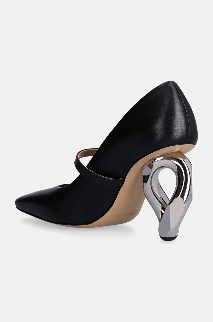 Obutev Usnjeni salonarji JW Anderson Chain Heel ANW43251A.999 črna