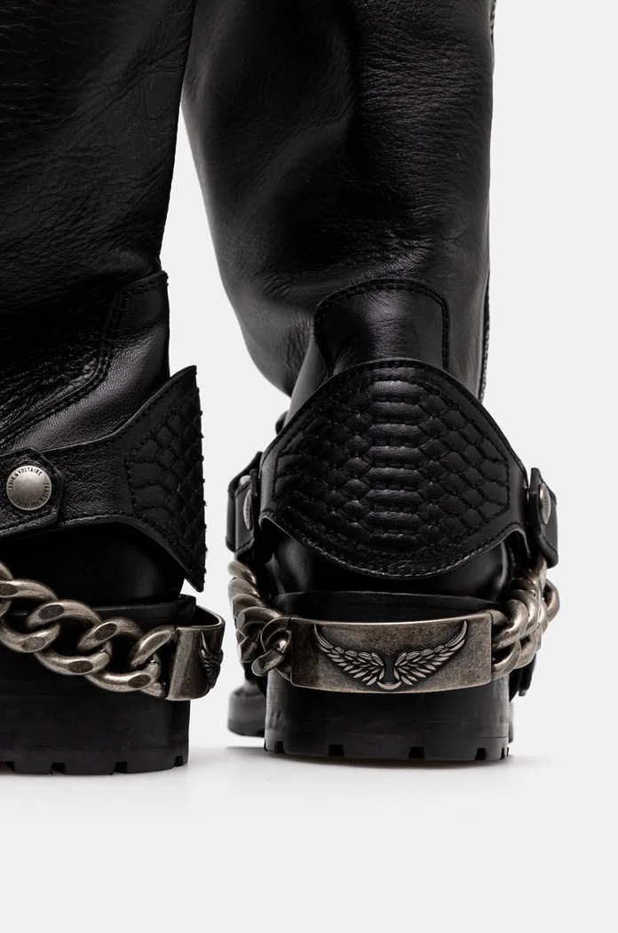Kožené kotníkové boty ZADIG&VOLTAIRE Igata Boots SWCT00865 černá