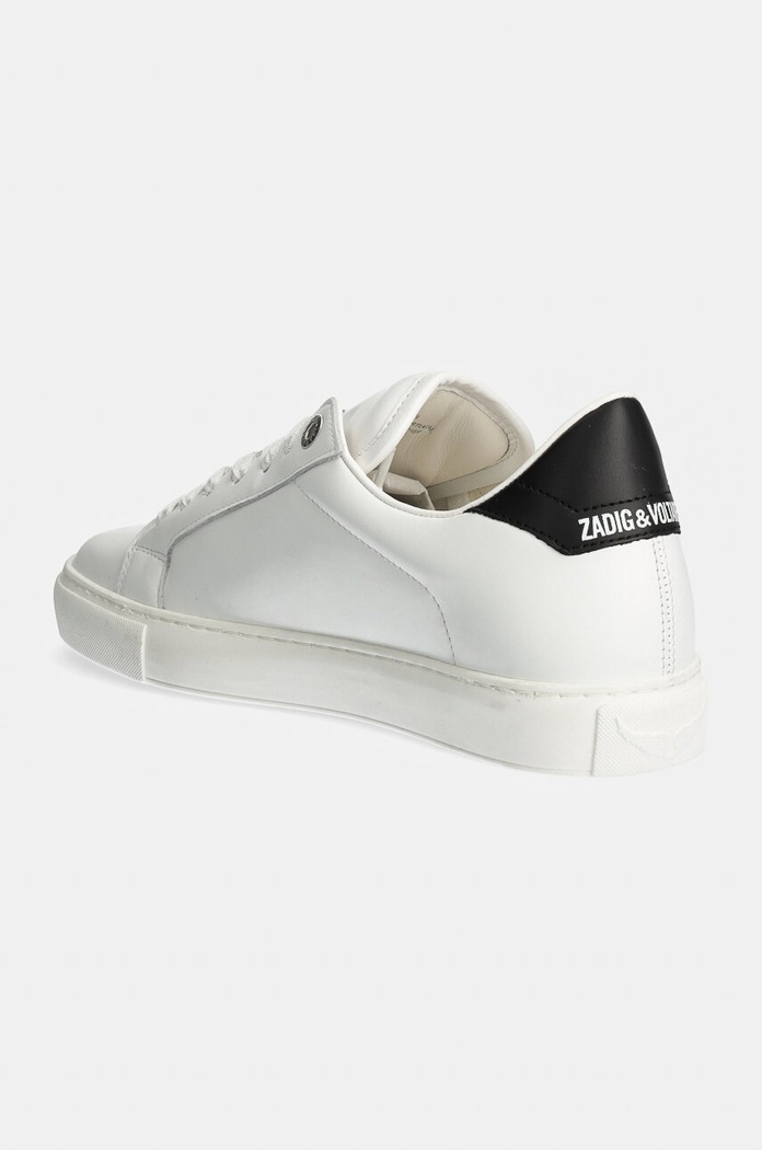 Boty Kožené tenisky ZADIG&VOLTAIRE La Flash SWSN00478 bílá