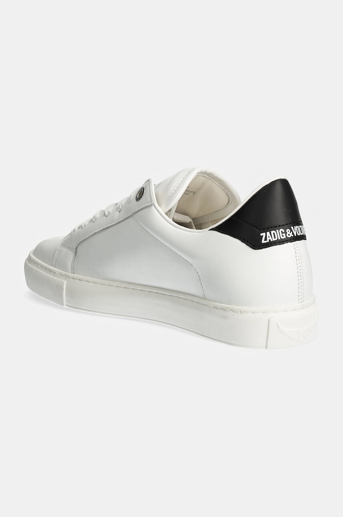 Boty Kožené tenisky ZADIG&VOLTAIRE La Flash SWSN00478 bílá