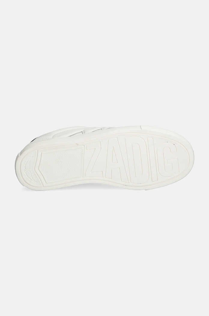 Kožené tenisky ZADIG&VOLTAIRE La Flash SWSN00478 bílá