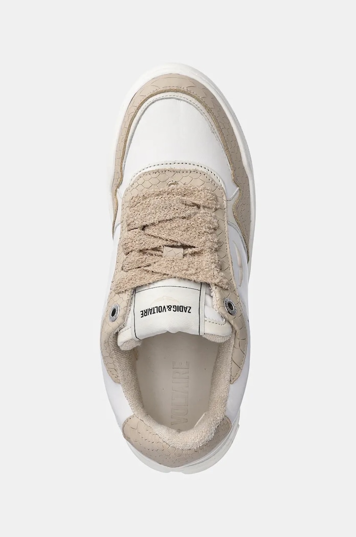 Кожени маратонки ZADIG&VOLTAIRE Wings бял SWSN00523