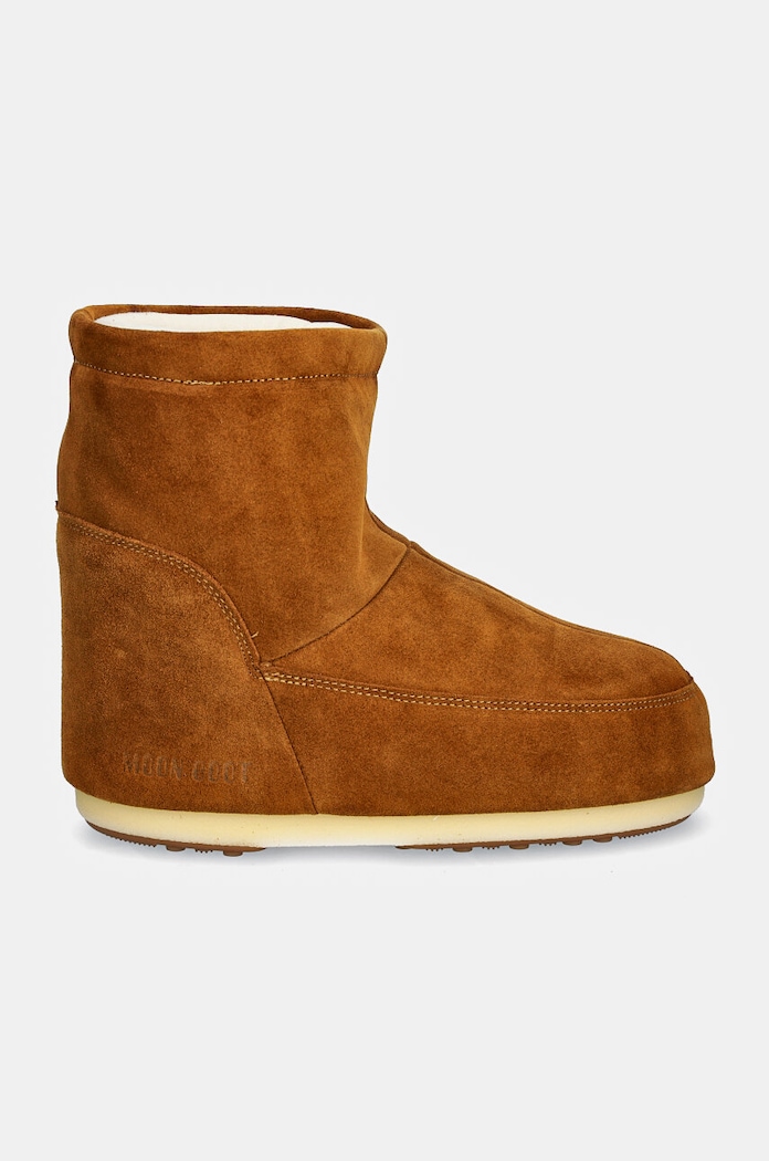 Čizme za snijeg od brušene kože Moon Boot Icon Low Nolace Suede 80D1409400.M008 smeđa AW25