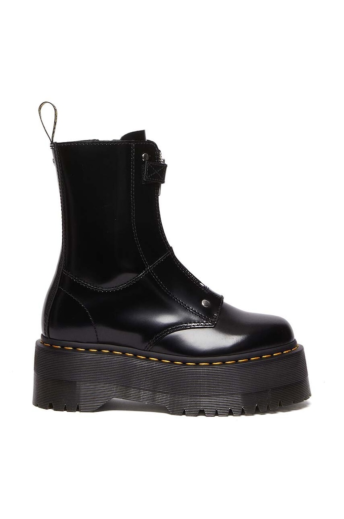 Dr. Martens botine de piele Jetta Hi Max 5-8 cm negru DM30976001