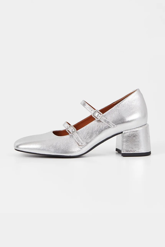 Vagabond Shoemakers Czółenka skórzane ADISON srebrny 5739.183.79