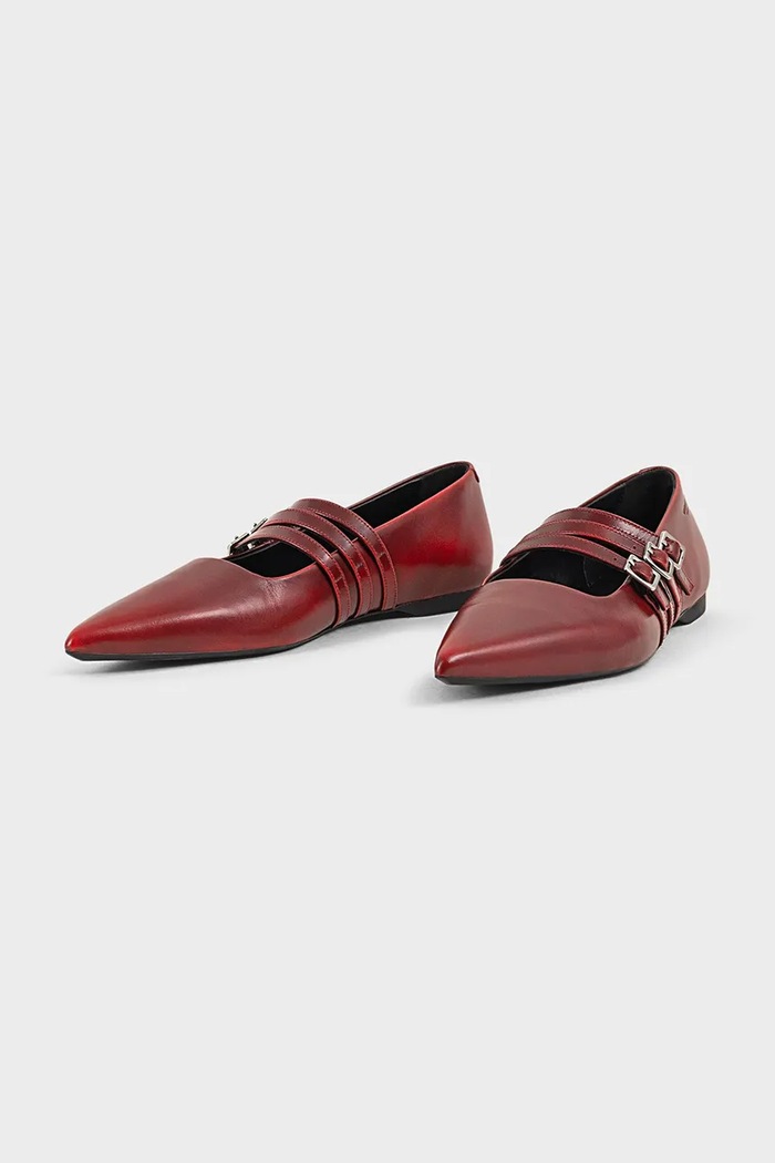 Usnjene balerinke Vagabond Shoemakers HERMINE 5833.218.47 rdeča AW24
