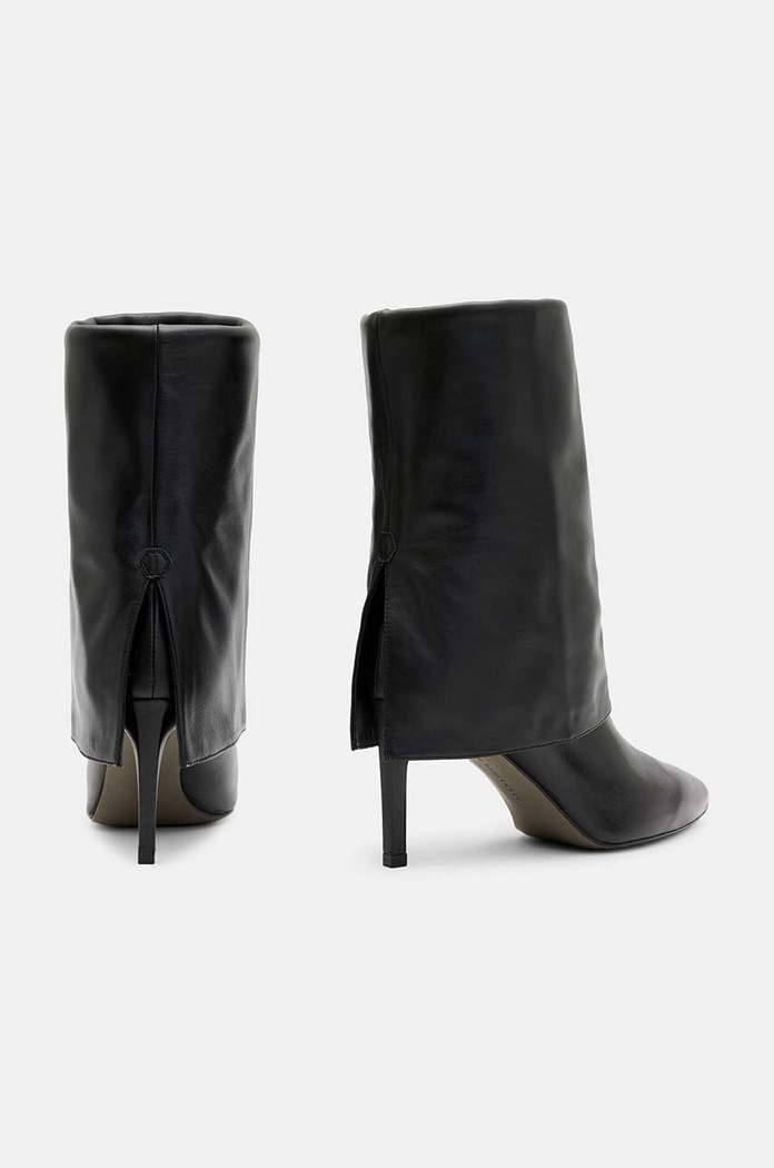 AllSaints cizme de piele Odyssey Boot W101FB negru