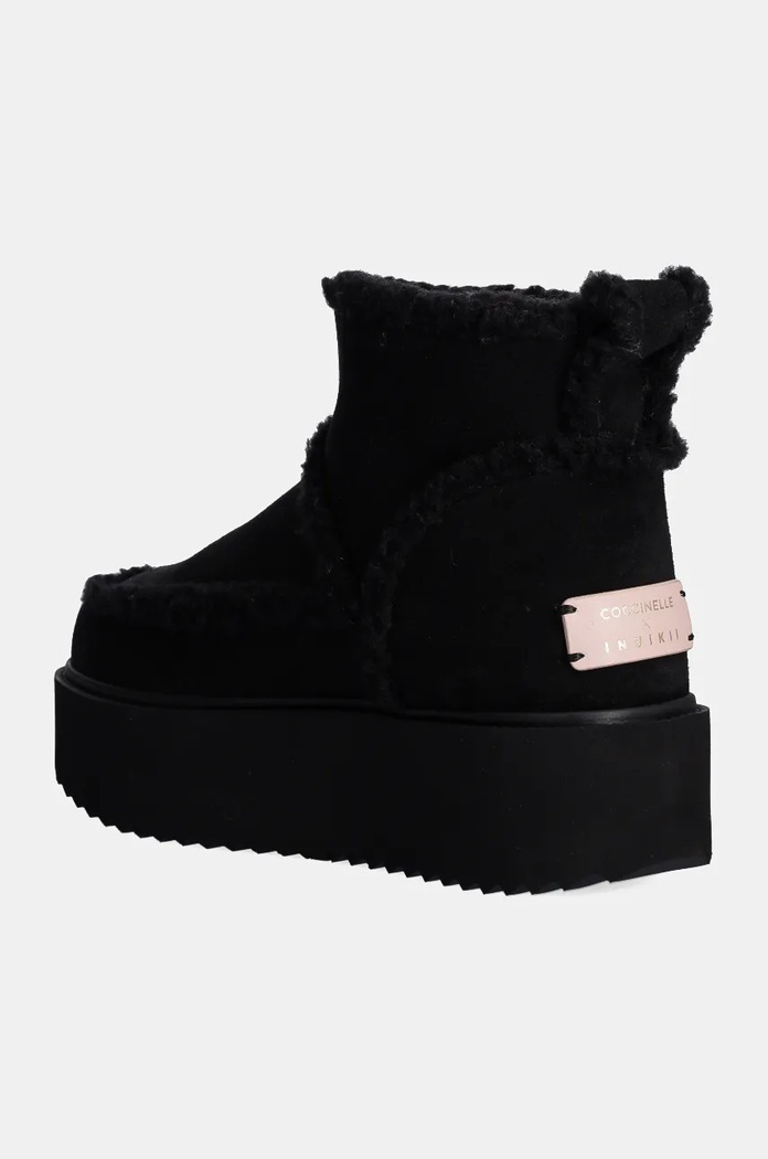 Obuća Čizme za snijeg od brušene kože Inuikii Inuikii X Coccinelle Classic Low Shearling 75204.150.Black crna