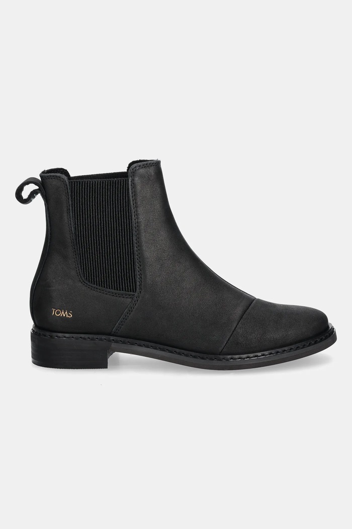 Nubukové chelsea čižmy Toms CHARLIE 10018925 čierna ZW24