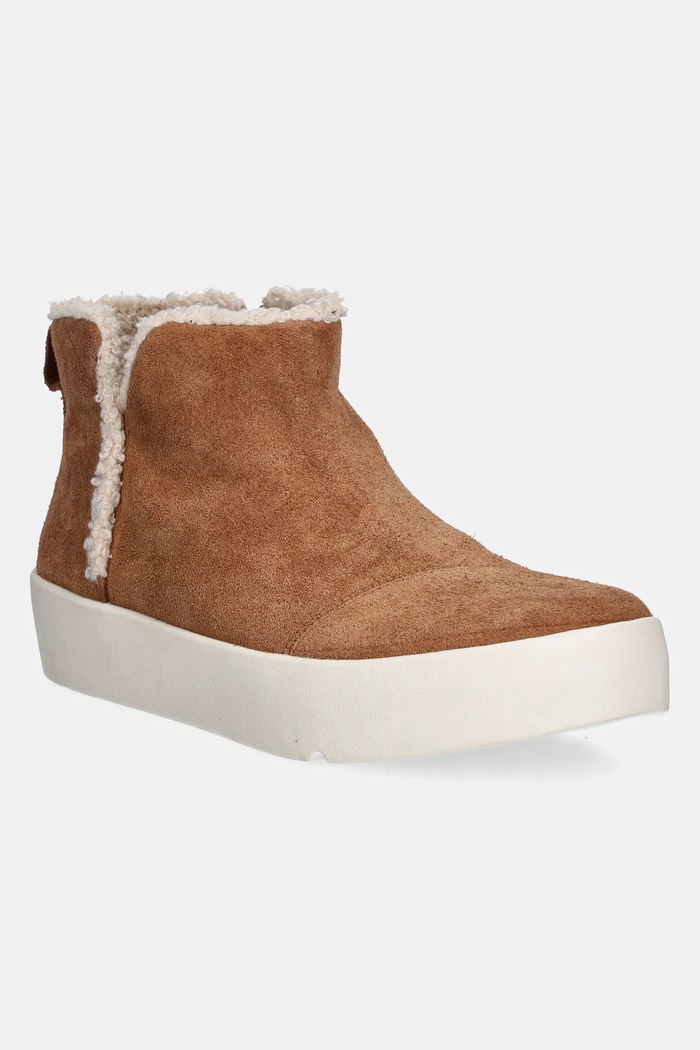 Semišové topánky Toms VERONA MID semišová koža hnedá 10021437