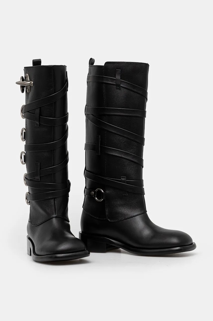 Andersson Bell leather boots Harness Boots black aaa388w