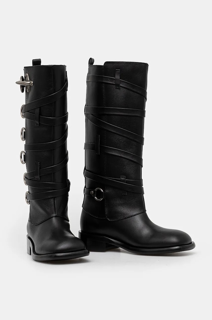 Andersson Bell leather boots Harness Boots black aaa388w