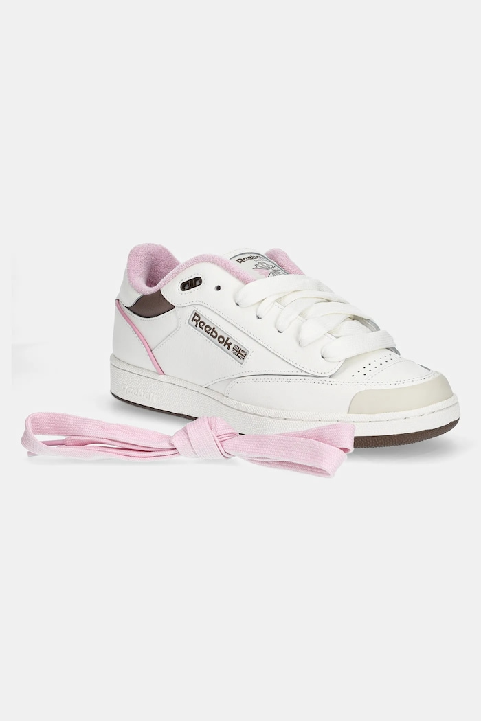 Reebok Classic sneakersy skórzane Club C Bulc płaska beżowy 100201214