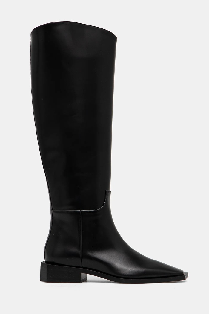 Vanda Novak ghete de piele Giselle neizolat negru Giselle.Cristal.Black