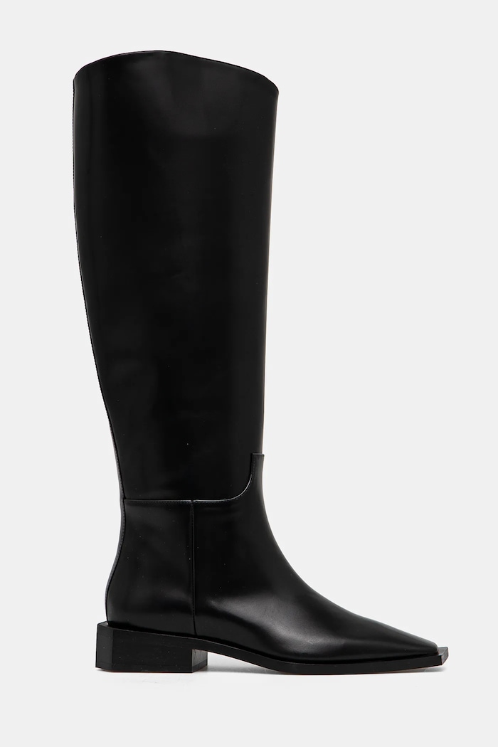 Vanda Novak ghete de piele Giselle neizolat negru Giselle.Cristal.Black